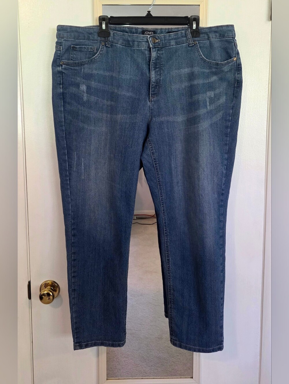 Jones New York Women's Plus 20W Lexington Ankle Straight Leg Jeans